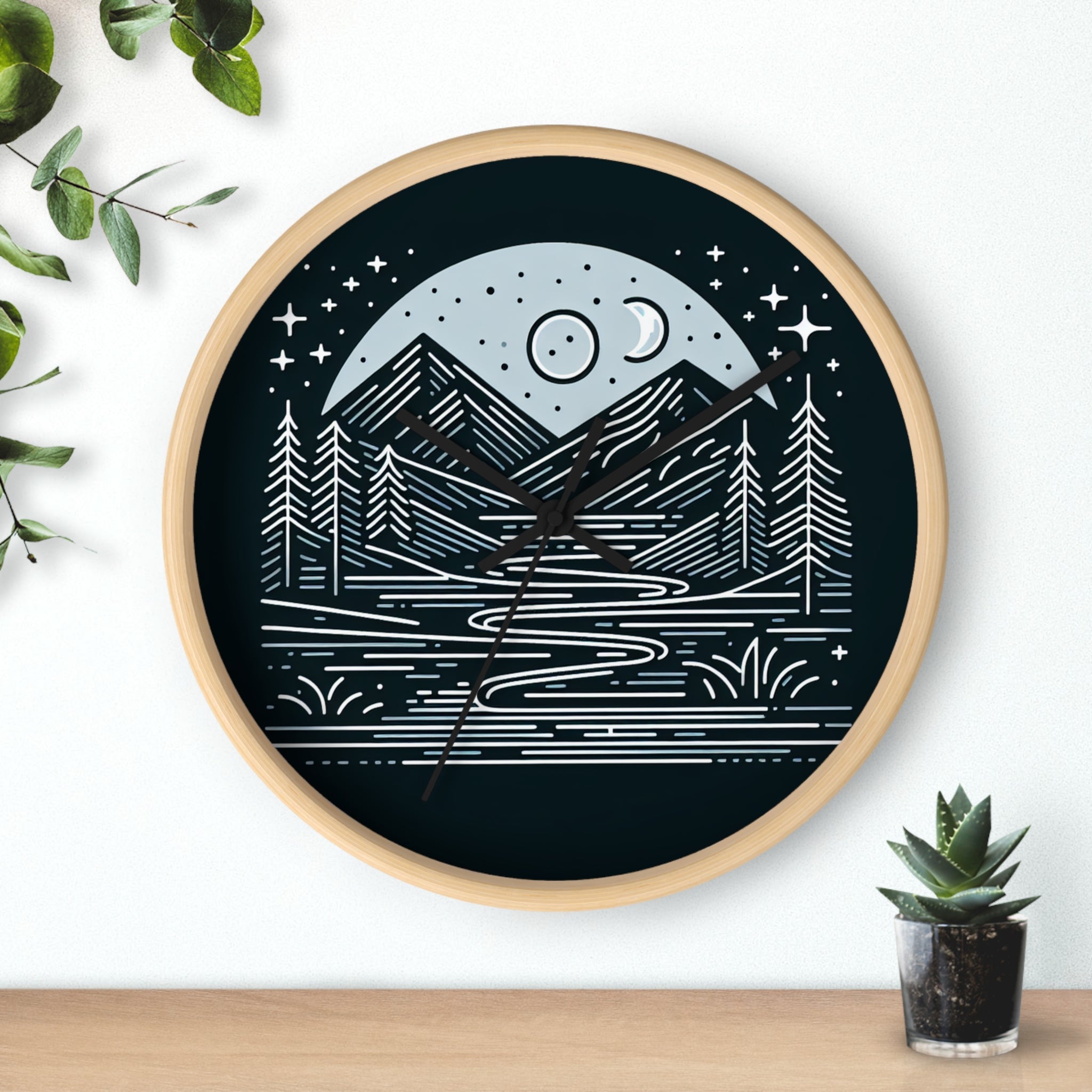 Nature's Night Sky Wall Clock