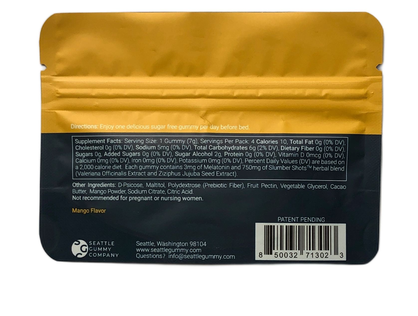 Slumber Shots Sugar Free Sleep Aid | 12-Pack by Seattle Gummy Company